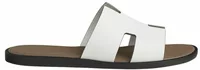 Hermes Izmir Sandal White Etoupe Smooth Calfskin Leather