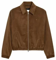 Ami De Coeur Corduroy Cotton Padded Jacket Chocolate Brown