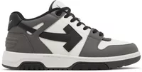 OFF-WHITE Out Of Office OOO Low Tops Dark Gray Black