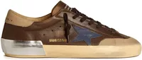 Super-Star Brown Leather Blue Star Beige Heel
