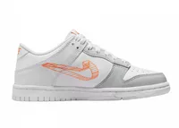 Nike Dunk Low SE 3D Swoosh Pure Platinum Total Orange (GS)