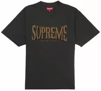 Supreme Flocked Washed S/S Top Black