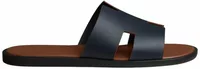 Hermes Izmir Sandal Navy Gold Smooth Calfskin Leather