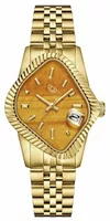 Laarvee Fluted Bezel Gold Tigers Eye