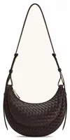 Woven Crossbody Bag Coffee Brown