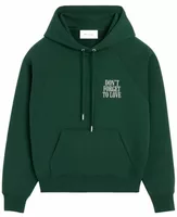 Cotton Don’t Forget To Love Hoodie Bottle Green