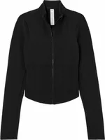 Alo Yoga Airbrush Ribbed Corset Jacket Black