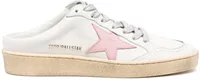 Golden Goose Ball Star Sabot White Nappa Old Rose Leather Star (W)