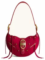 Suede Shoulder Bag Deep Magenta