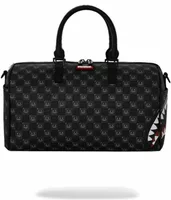Sprayground Sharks In Paris WTF Bubbly Black Check Mini Duffle Black