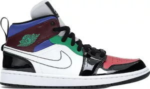 Nike Air Jordan 1 Mid SE Black White Multi-Color (W)