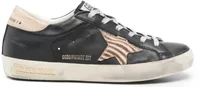 Golden Goose Super-Star Black Nappa Zebra Pony Star Beige Heel Tab (W)