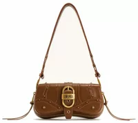 Crushed Shoulder Bag Brown