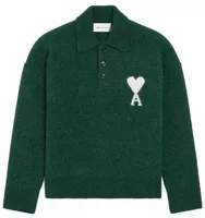 Ami De Coeur Alpaca Polo Bottle Green/Ecru