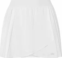 Alo Yoga Aces Wrap-Effect Pleated Tennis Skirt White