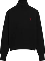 Ami De Coeur Turtle Neck Sweater Black Red