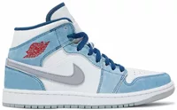 Nike Air Jordan 1 Mid French Blue Fire Red