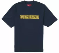 Supreme Satin Appliqué S/S Top Navy
