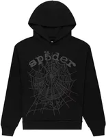 Sp5der Phantom Web Hoodie Black