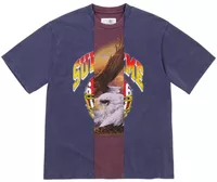 x MM6 Maison Margiela Split Short-Sleeve Top Navy
