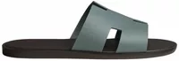 Hermes Izmir Sandal Vert Cèdre Marron Ebène Epsom Calfskin Leather