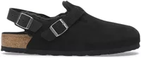 Birkenstock Tokio Shearling Suede Leather Black