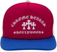 Chrome Hearts Cemetery Cross Hollywood Trucker Hat Red/White/Blue