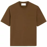 Embossed Ami De Coeur Cotton T-Shirt Chocolate Brown