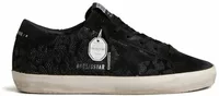 Golden Goose Super-Star Black Pony Skin Black Swarovski Crystals Black Suede Star (W)