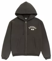 Varsity Zip Hoodie Washed Black
