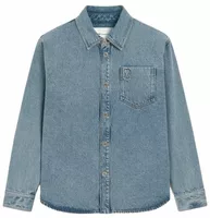 Ami De Coeur Cotton Overshirt Used Blue
