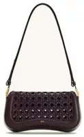 Woven Shoulder Bag Dark Red