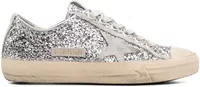 Silver Glitter Gray Suede Star Heel (W)