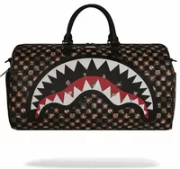 Sprayground Peeking Characters Remix Large Duffle Brown