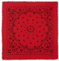 Cashmere Bandana Hachiko Red Flag