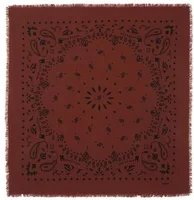 Cashmere Bandana Hachiko Earth Burgundy