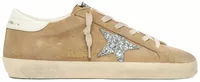 Golden Goose Super-Star Tobacco Suede Silver Glitter Star (W)