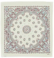 Cashmere Bandana Hachiko Bico White Burgundy Sienna