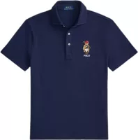 Custom Slim Fit Polo Bear Mesh Polo Newport Navy Bear