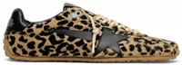 Golden Goose Marathon Speed Beige Black Leopard Pony Black Leather Star