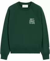 Ami Paris Cotton Don’t Forget To Love Sweatshirt Bottle Green