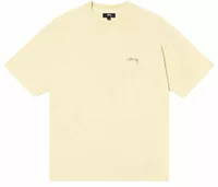 Stüssy Pigment Dyed Inside Out Crew T-Shirt Pale Yellow