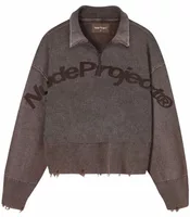 Beast Quarter-Zip Knit Brown