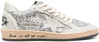 Golden Goose Ball-Star Silver Glitter Suede Love Is All We Need (W)