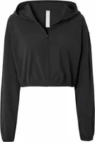 Alo Yoga Effortless Cropped Stretch‑Shell Hoodie Black