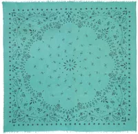 Kujten Extra Large Cashmere Bandana Effy Emerald Green