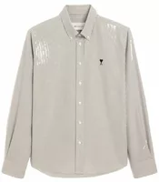 Ami De Coeur Striped Cotton Shirt Black/Natural White