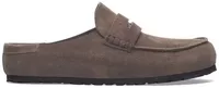 Birkenstock Naples Wrapped Suede Leather Concrete Grey
