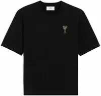 Ami De Coeur Crew Neck Logo Patch T-Shirt Black
