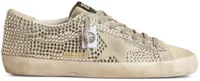 Golden Goose Super-Star Nubuck Ice Gray Suede Star Swarovski Crystals (W)